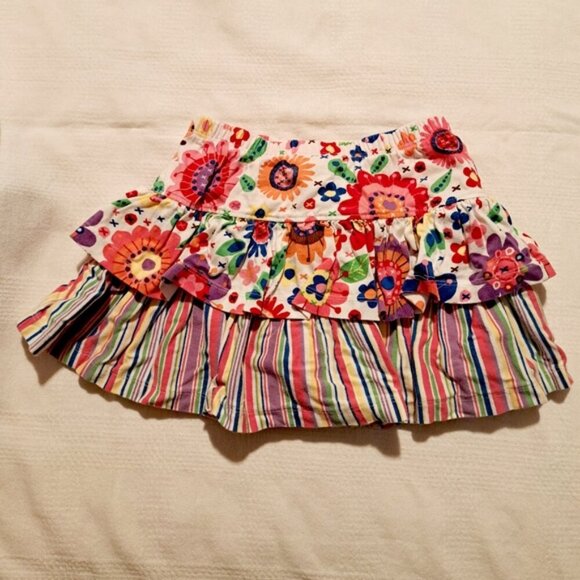 Hanna Andersson girls size 110 or 5 floral with stripes, have modesty shorts - Picture 3 of 5